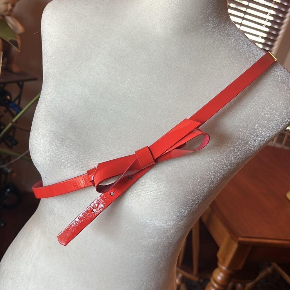 Super Cute Land's End Orange Patent Leather Belt - XL